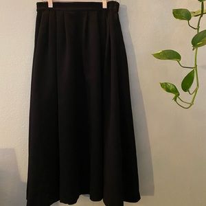 H&M Full Vintage Style Midi Skirt - Black